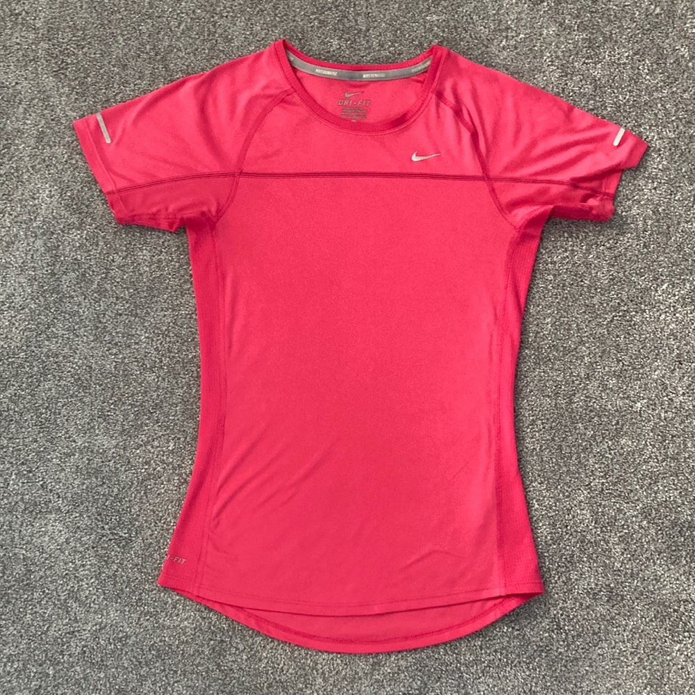 Nike Pink Dri-Fit Short Sleeve Running T-Shirt